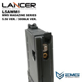 EMG LANCER SYSTEMS 라이센스 L5AWM V2 MWS MAGAZINE (반투명 시리즈)