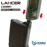 EMG LANCER SYSTEMS 라이센스 L5AWM V2 MWS MAGAZINE (반투명 시리즈)