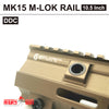 HK416 슈퍼 모듈러 레일 M-LOK - 10.5인치(검정색 또는 DDC)