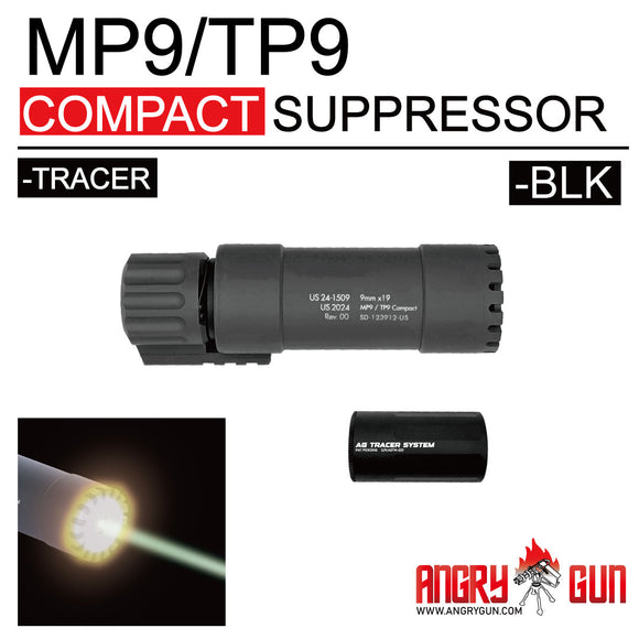 ANGRY GUN MP9/TP9 COMPACT SUPPRESSOR - TRACER VER. (BLACK OR FDE)