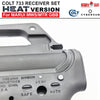 ANGRY GUN COLT 733 CNC RECEIVER SET - HEAT VERSION FOR MARUI TM MWS / MTR GBB ( COLT LICENSED W/ ROLL MARKING PRESS )