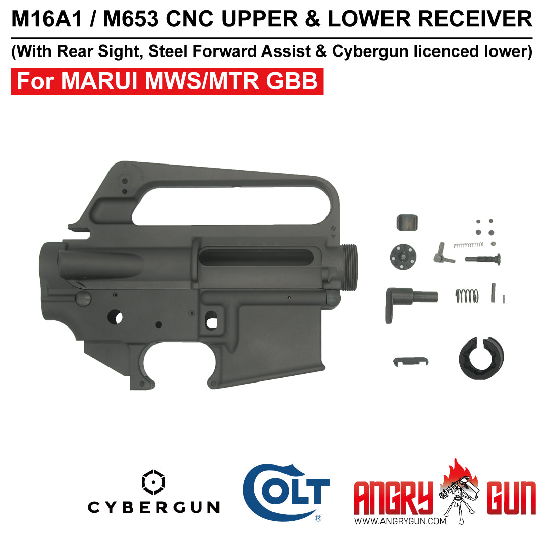 ANGRY GUN COLT M16A1 / M653 CNC UPPER & LOWER RECEIVER FOR MARUI TM MW –  ANGRYGUN