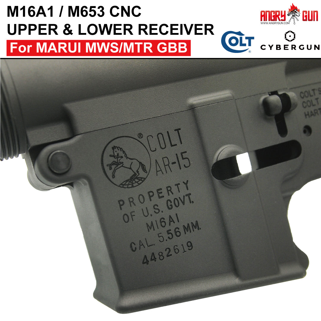 ANGRY GUN COLT M16A1 / M653 CNC UPPER & LOWER RECEIVER FOR MARUI TM MW –  ANGRYGUN