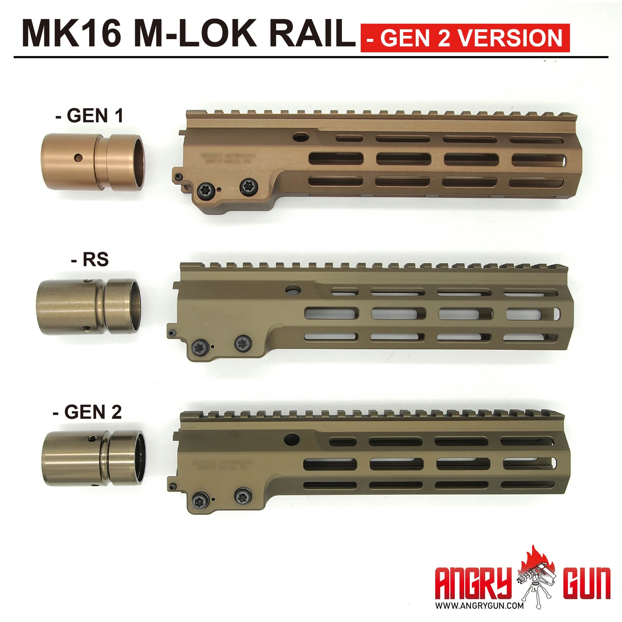 MK16 M-LOK RAIL 9.3 INCH - GEN 2 VERSION – ANGRYGUN