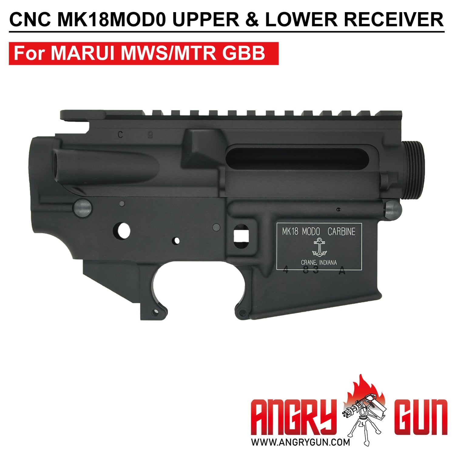 CYBERGUN COLT LICENSED CNC MK18MOD0 UPPER & LOWER RECEIVER FOR MARUI M –  ANGRYGUN