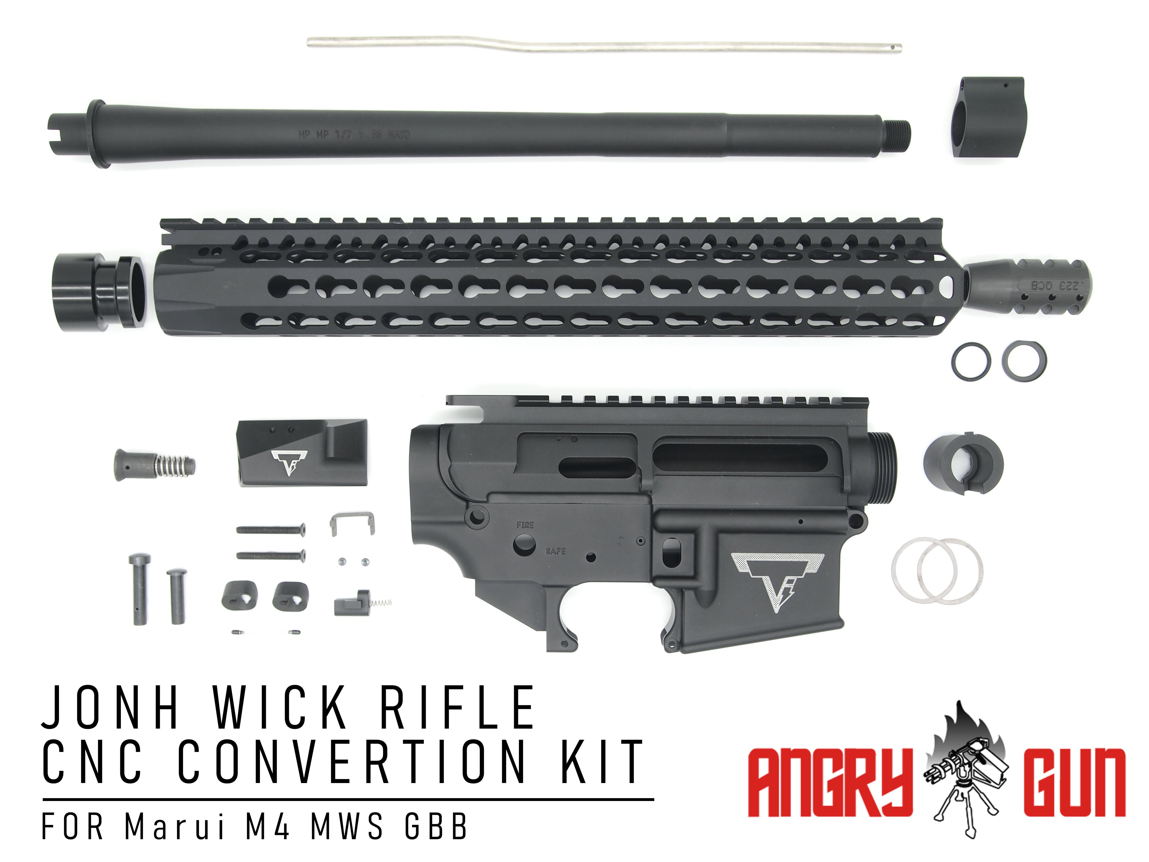 ANGRYGUN JOHN WICK RIFLE CNC CONVERSION KIT FOR MARUI M4 MWS GBB